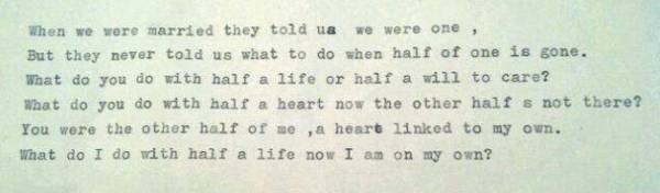 when we were married they told us we were one